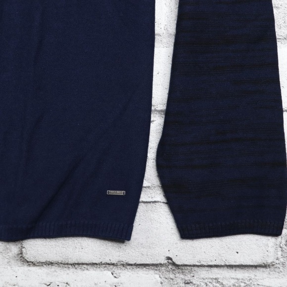 Buffalo David Bitton Wuxi Contrast Long Sleeve Sweater Blue Indigo Size Large - Picture 5 of 9